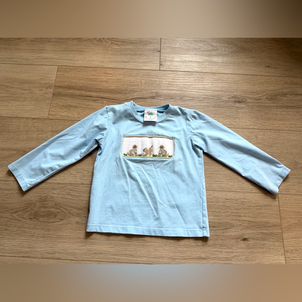 Smocked puppies shirt